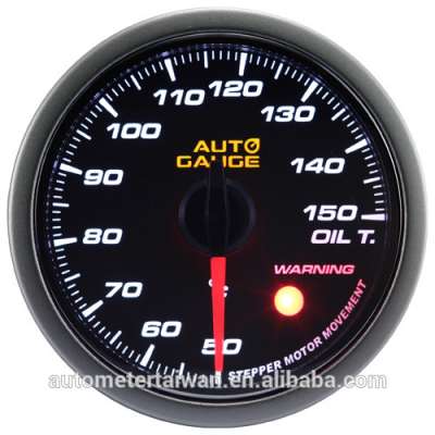 52mm Tuning Parts Smoke Lens LED Car Auto Part Oil Temp Gauge with warning