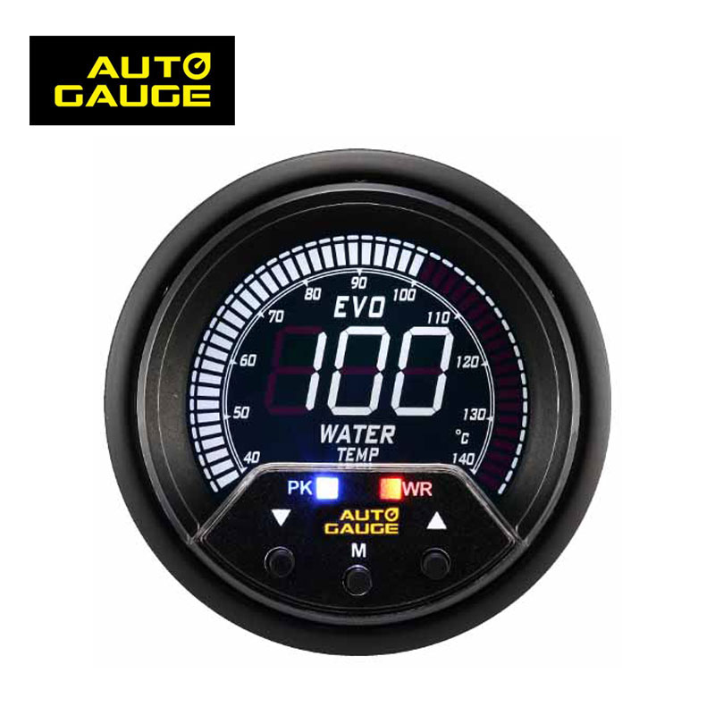 60mm Car Tuning Parts Digital 4 Colors LCD Electrical Water Temperature Gauge